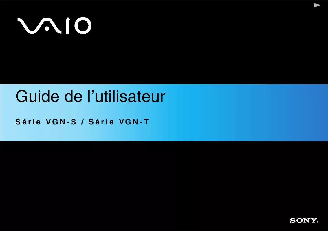 Mode d'emploi SONY VAIO VGN-T2XP/L