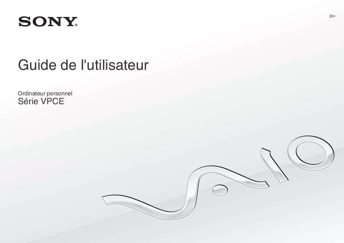 Mode d'emploi SONY VAIO VPCEA1C5E