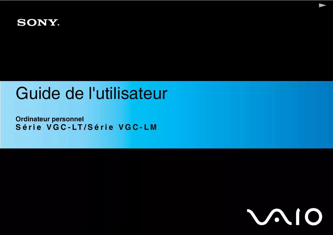 Mode d'emploi SONY VGC-LM1S