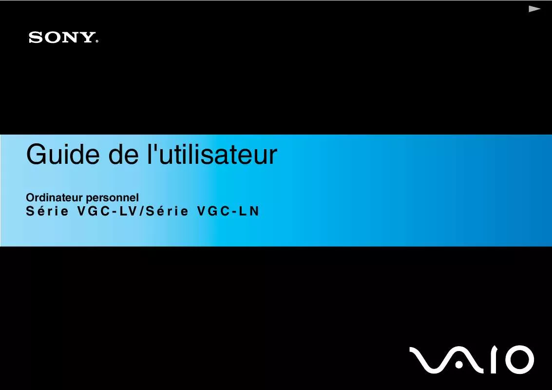 Mode d'emploi SONY VGC-LN1M