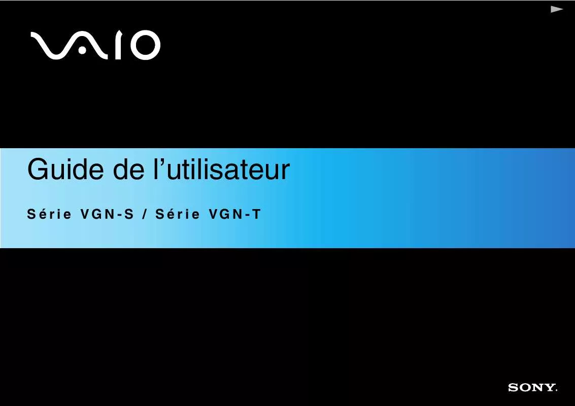 Mode d'emploi SONY VAIO VGN-T2XRP-S