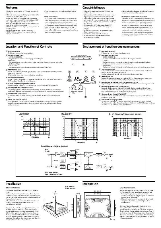 Mode d'emploi SONY XM-1004GX