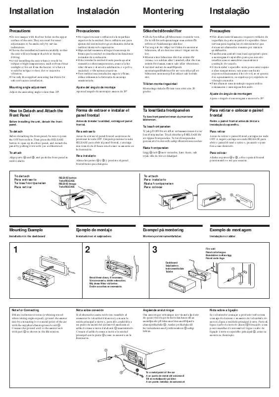 Mode d'emploi SONY XR-C430RDS