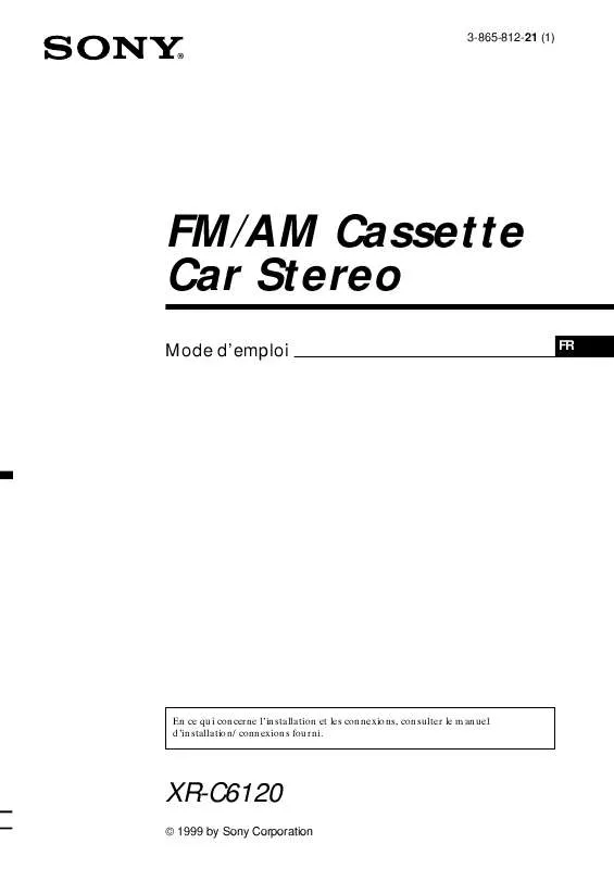 Mode d'emploi SONY XR-C6120