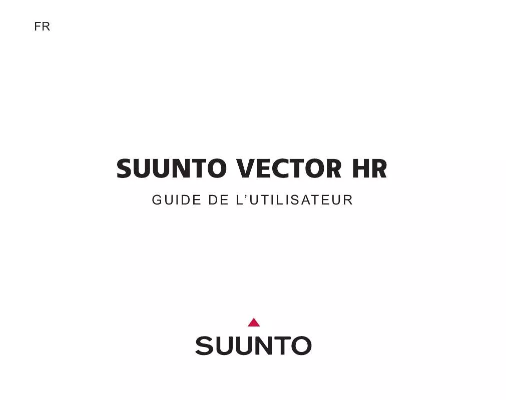 Mode d'emploi SUUNTO VECTOR HR