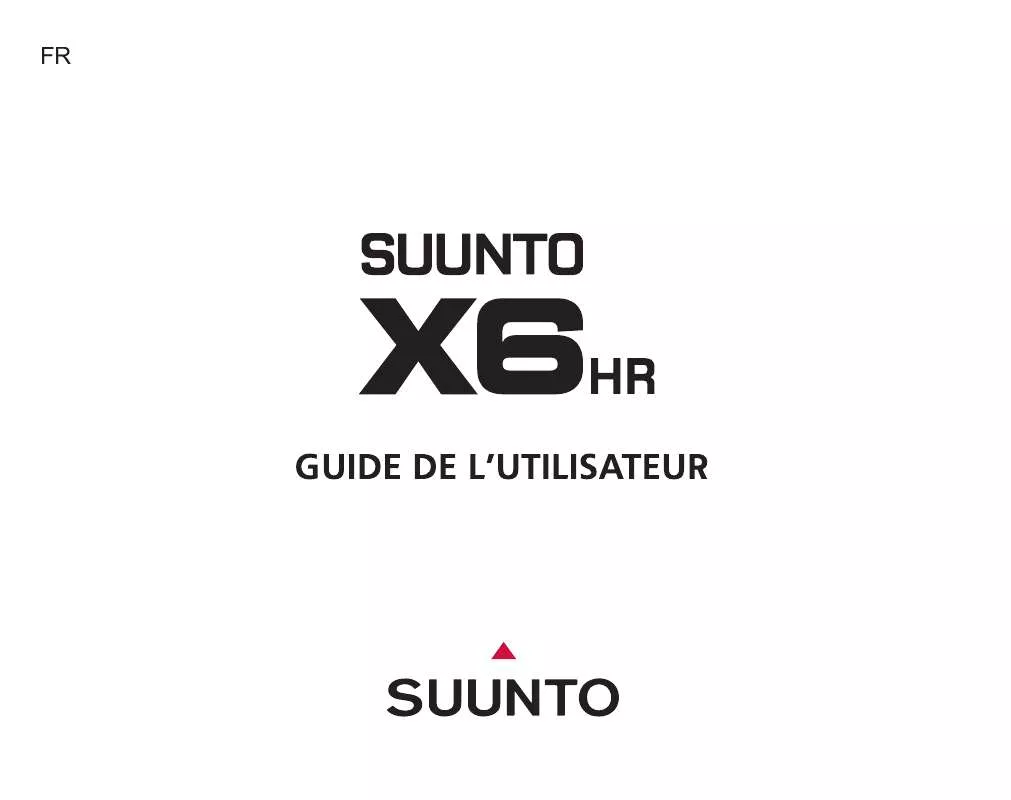 Mode d'emploi SUUNTO X6HR