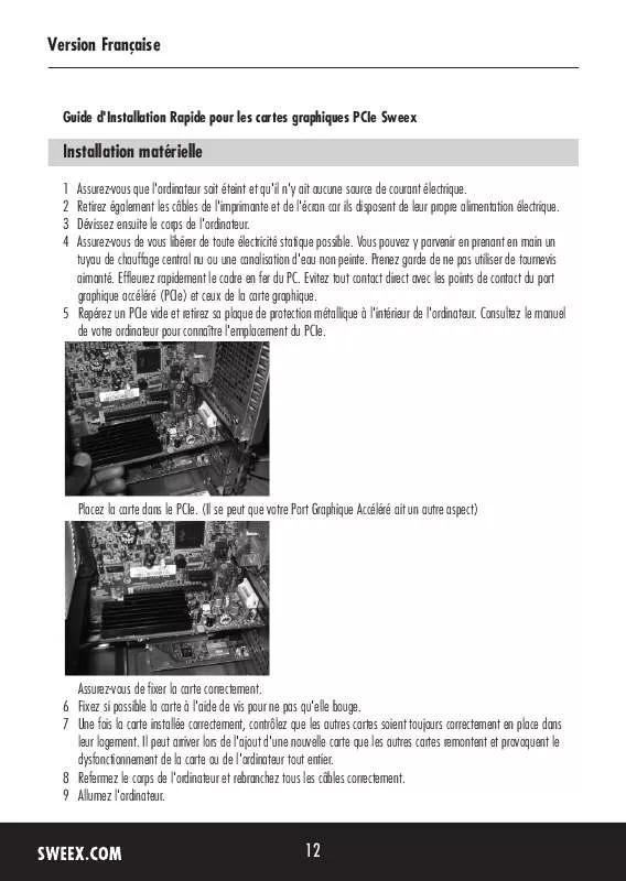 Mode d'emploi SWEEX GC351V3