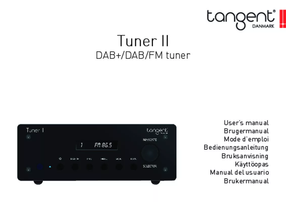 Mode d'emploi TANGENT TUNER II