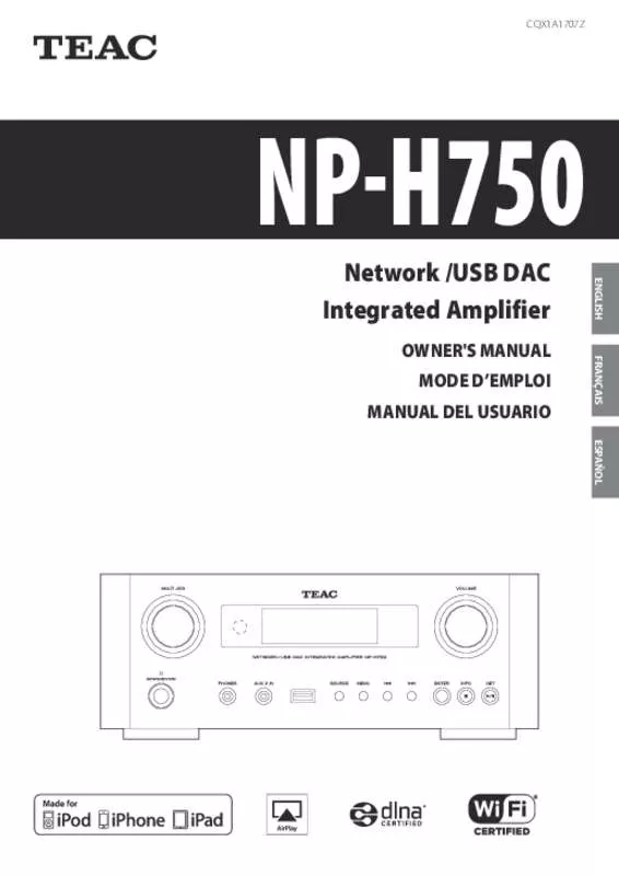 Mode d'emploi TEAC NP-H750