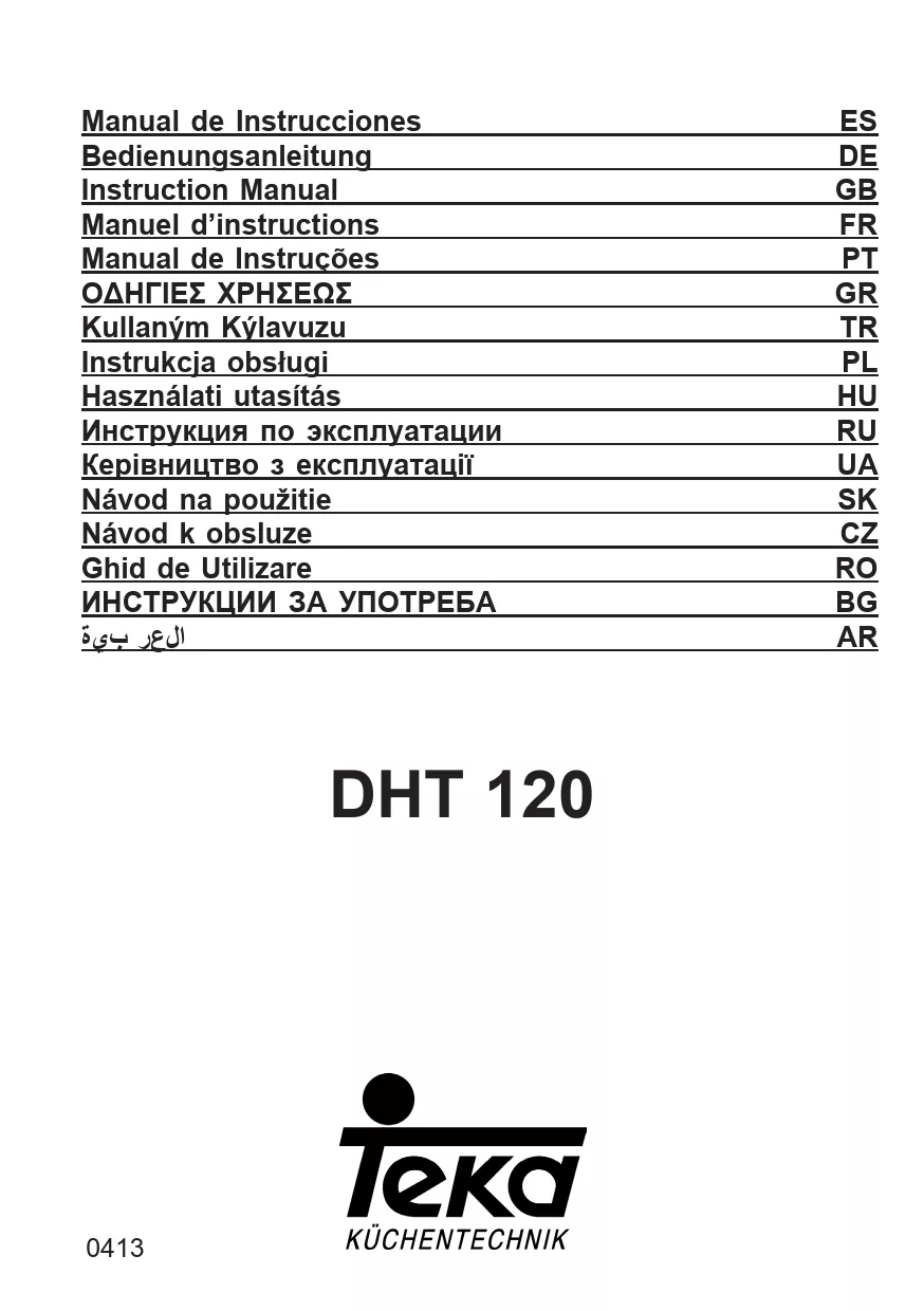 Mode d'emploi TEKA DHT1285