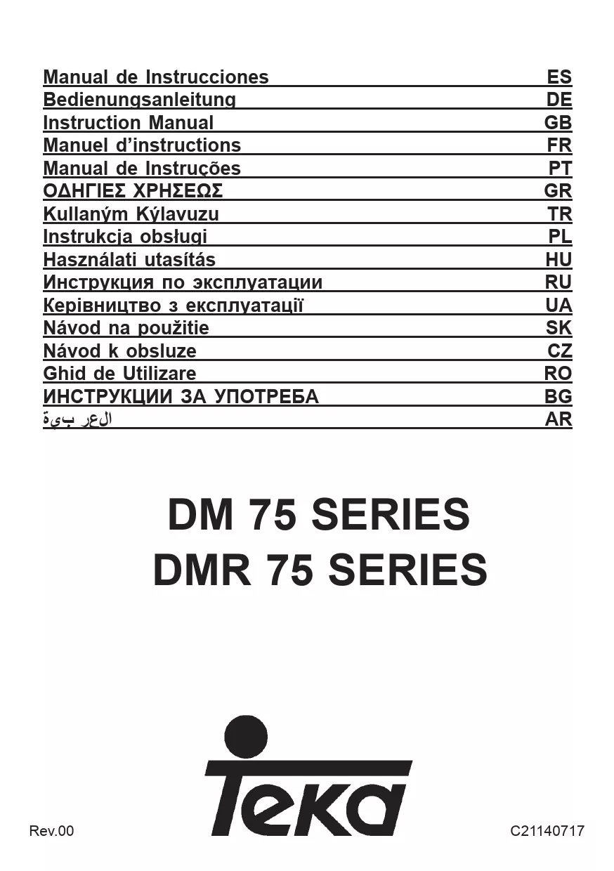 Mode d'emploi TEKA DM 975