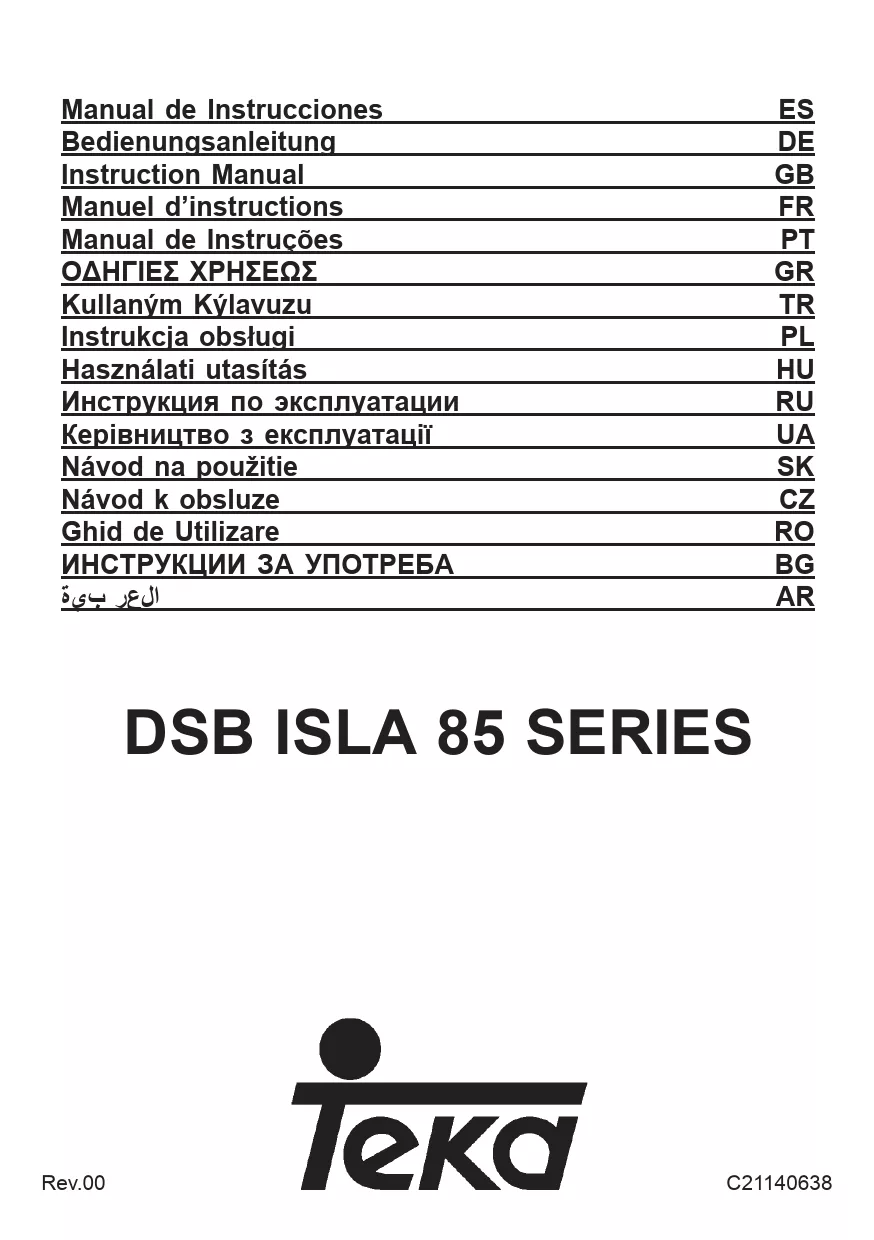 Mode d'emploi TEKA DSB ISLA 985