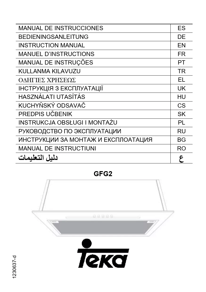 Mode d'emploi TEKA GFG2