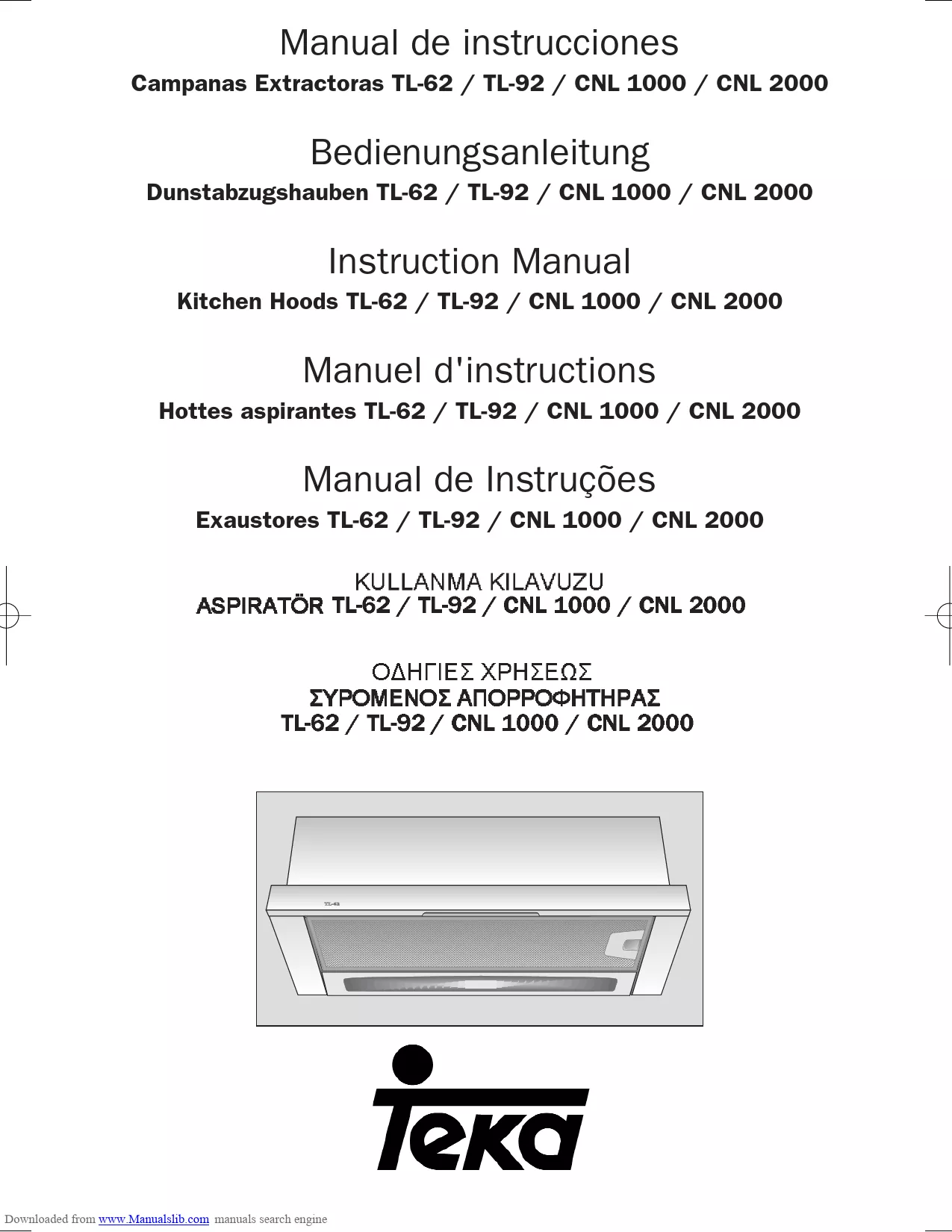 Mode d'emploi TEKA TL 162