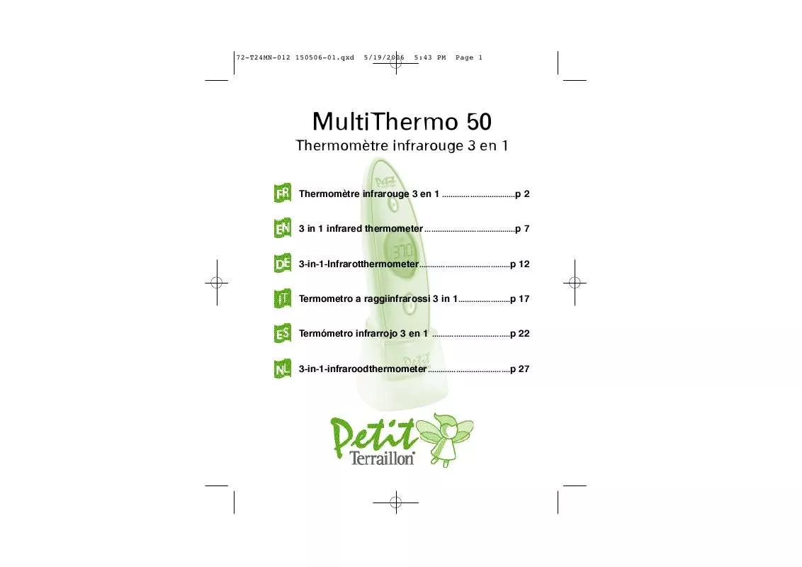 Mode d'emploi TERRAILLON MULTITHERMO 50