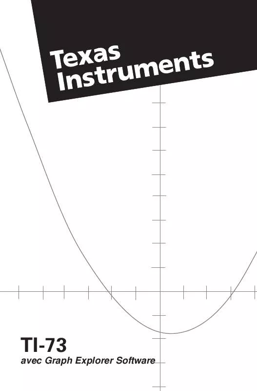 Mode d'emploi TEXAS INSTRUMENTS TI-73 EXPLORER