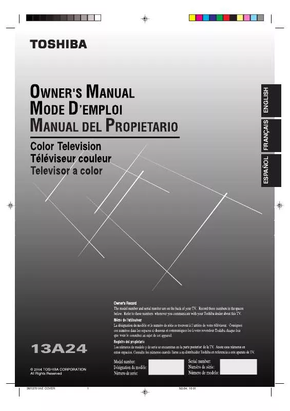 Mode d'emploi TOSHIBA 13A24