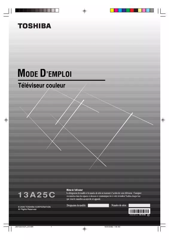 Mode d'emploi TOSHIBA 13A25C