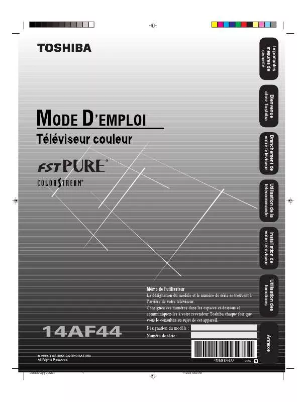 Mode d'emploi TOSHIBA 14AF44