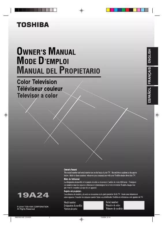 Mode d'emploi TOSHIBA 19A24