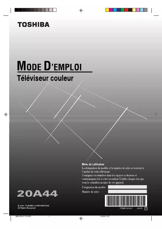 Mode d'emploi TOSHIBA 20A44