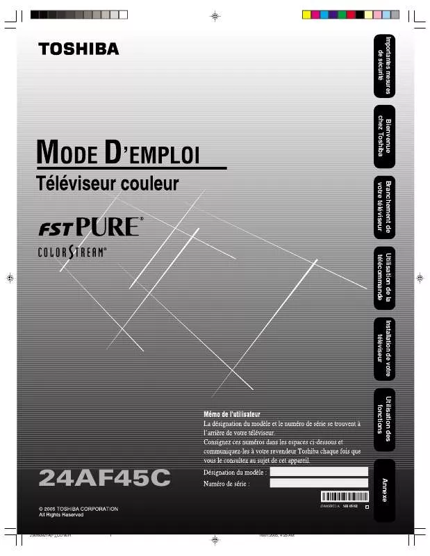 Mode d'emploi TOSHIBA 24AF45C