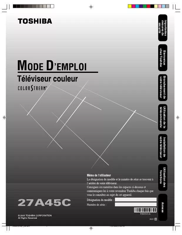 Mode d'emploi TOSHIBA 27A45C