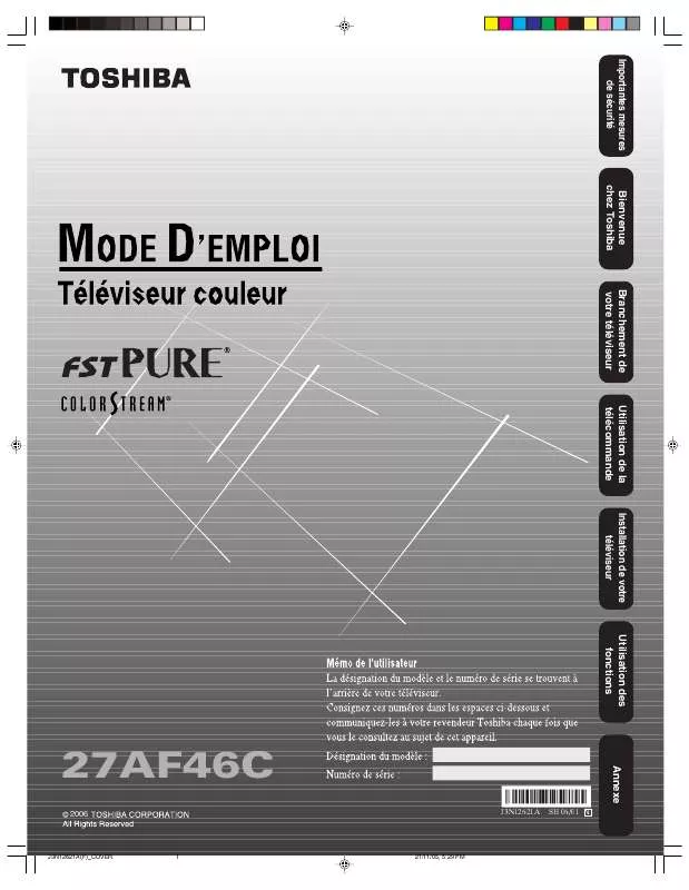 Mode d'emploi TOSHIBA 27A46C