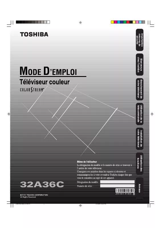 Mode d'emploi TOSHIBA 32A36C