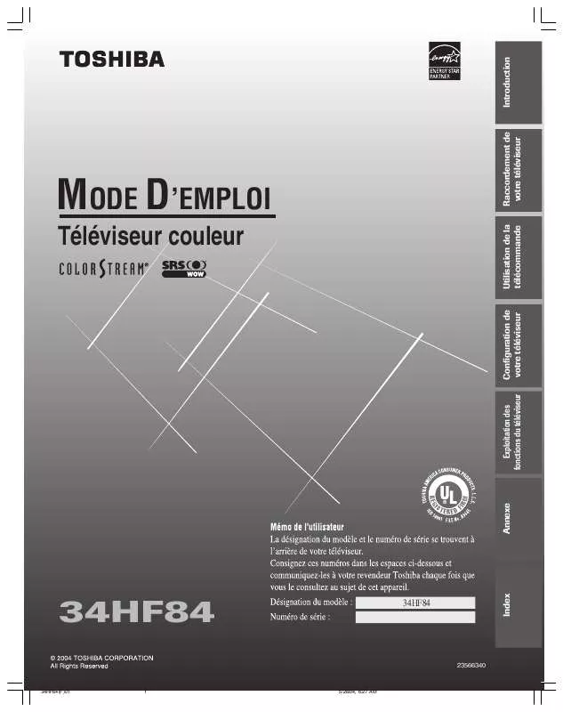 Mode d'emploi TOSHIBA 32AFX54