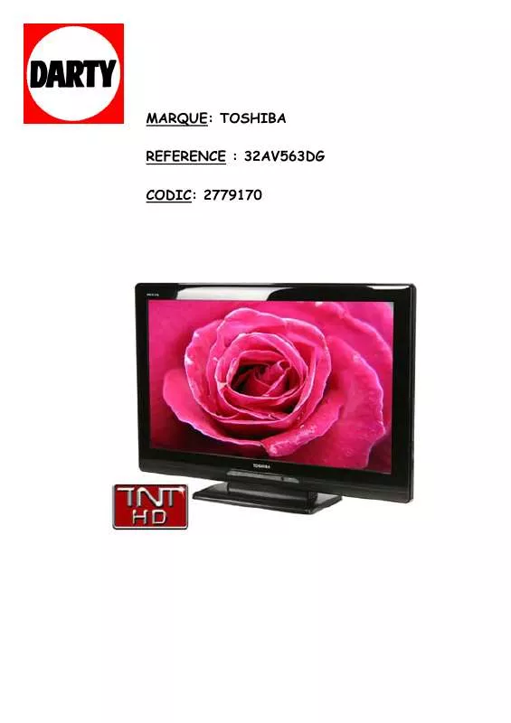 Mode d'emploi TOSHIBA 32AV563DG