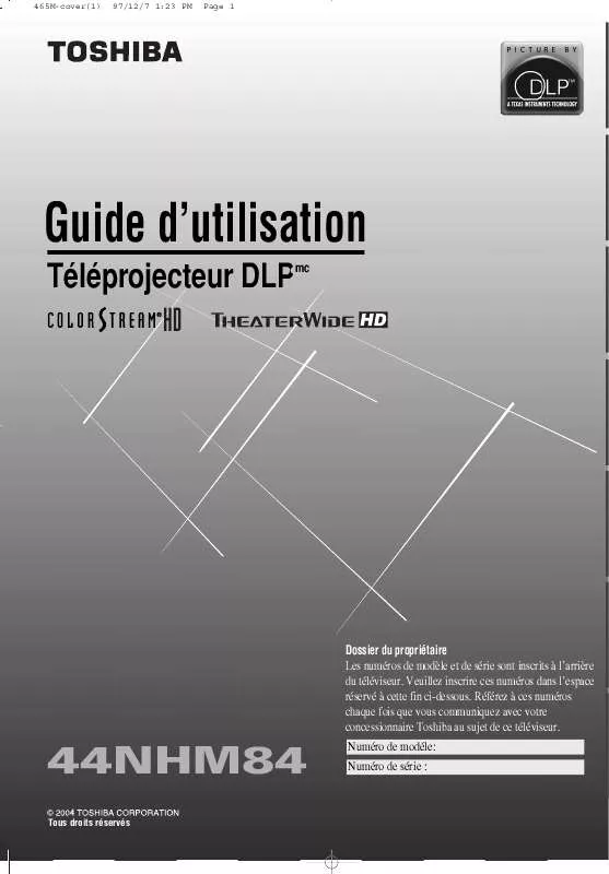 Mode d'emploi TOSHIBA 44NHM84