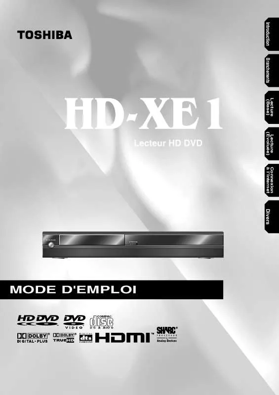 Mode d'emploi TOSHIBA HD-XE1