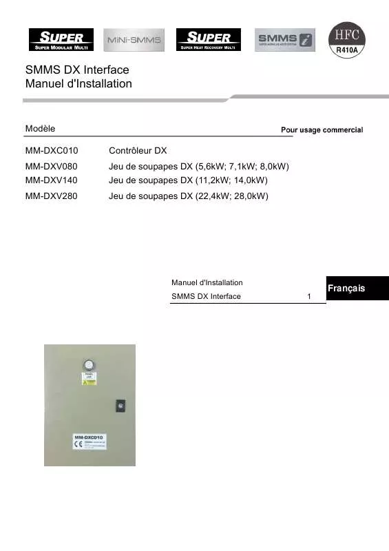 Mode d'emploi TOSHIBA MM-DXC010