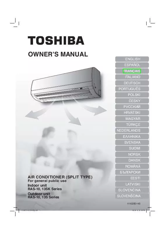 Mode d'emploi TOSHIBA RAS-13SA