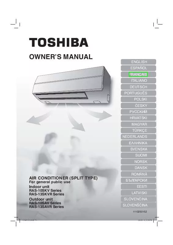 Mode d'emploi TOSHIBA RAS-13SAVR