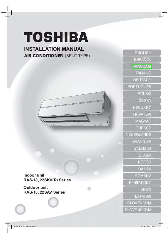 Mode d'emploi TOSHIBA RAS-18SKV-E2