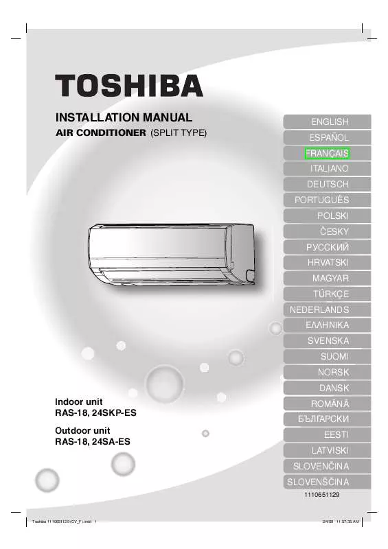 Mode d'emploi TOSHIBA RAS-24SKP-ES