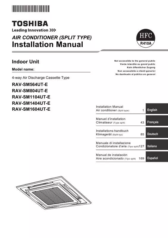 Mode d'emploi TOSHIBA RAV-SM1104UT-E