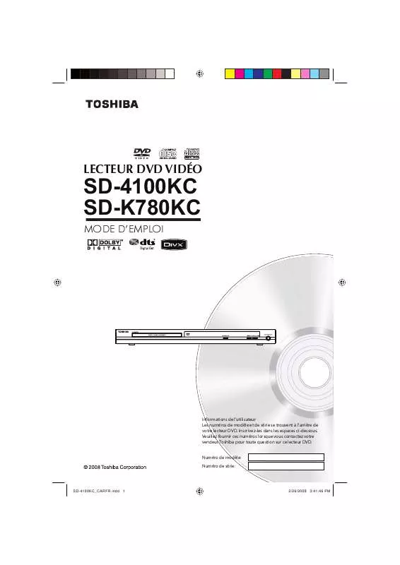 Mode d'emploi TOSHIBA SD-4100