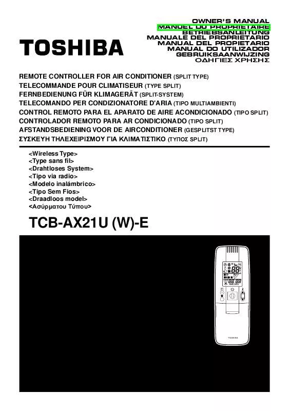 Mode d'emploi TOSHIBA TCB-AX21U