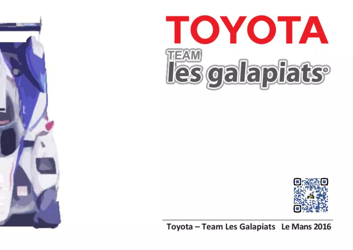 Mode d'emploi TOYOTA LE MANS 2016