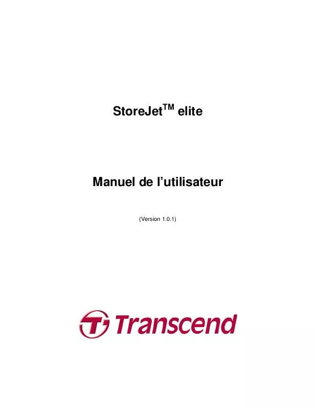 Mode d'emploi TRANSCEND TS120GSJ25T-S