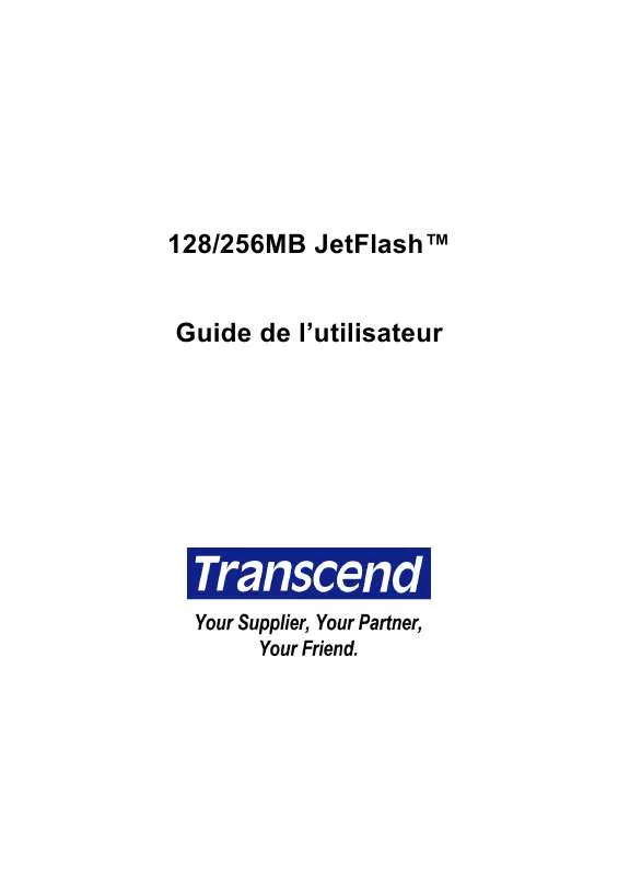 Mode d'emploi TRANSCEND TS128MJFLASHM