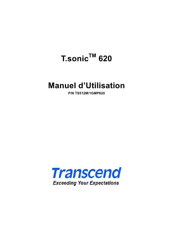 Mode d'emploi TRANSCEND TS1GMP620