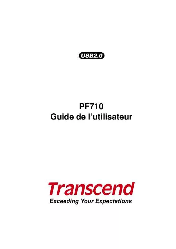 Mode d'emploi TRANSCEND TS1GPF710-EU