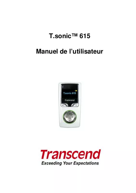 Mode d'emploi TRANSCEND TS2GMP615