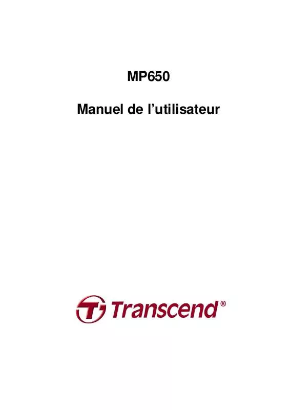 Mode d'emploi TRANSCEND TS2GMP650