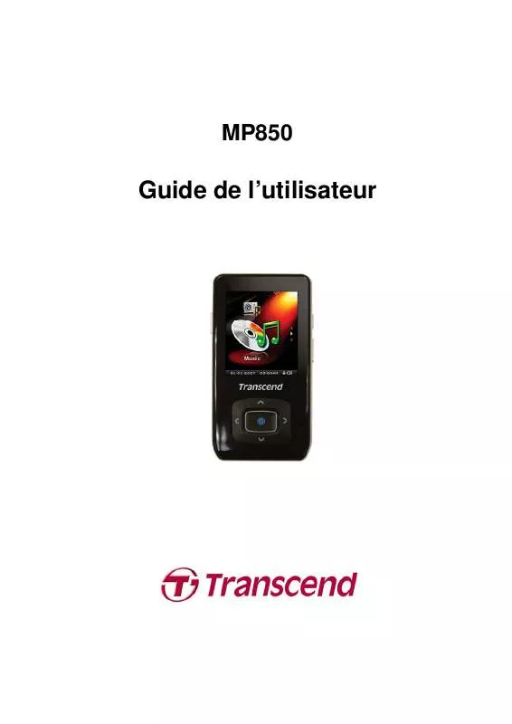 Mode d'emploi TRANSCEND TS4GMP850-J