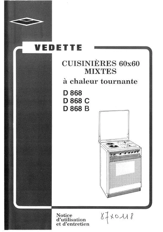 Mode d'emploi VEDETTE D868B